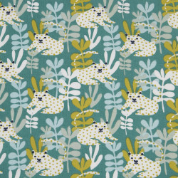 Printed Cotton TANZA Tarragon / Green Tones